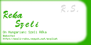 reka szeli business card
